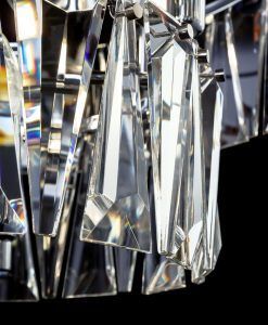 Chromfarbene Lampe 12 Lichter Ø 68 cm PUNTES - Details
