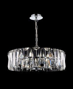 Chromfarbene Lampe 6 Leuchten Ø 51 cm PUNTES 2
