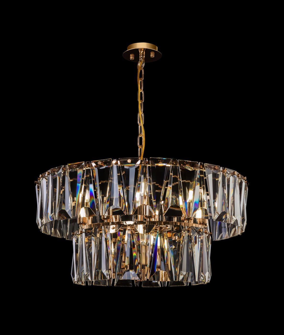 Goldfarbener Lampe 12 Leuchten Ø 68 cm PUNTES 2