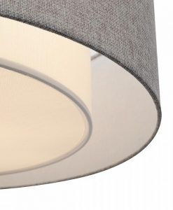 Graue Lampe 3 Leuchten Ø 52 cm BERGAMO - Details