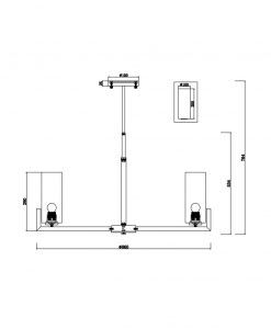 Kronleuchter 10 Lichter Ø 86 cm FORTANO Masse