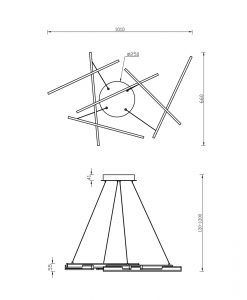 LINE LED-Lampe mit warmem Licht - Masse