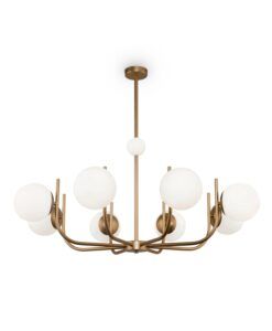 Messingfarbene Lampe 8 Leuchten Ø 103 cm RENDEZ-VOUS