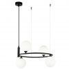 Schwarze Lampe 4 Leuchten Ø 39 cm RING