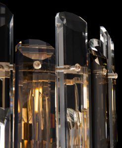 Wandleuchte 2 Leuchten Gold und Glas FLARE Details