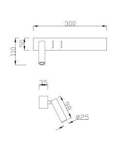 COMODO LED Wandleuchte - Masse