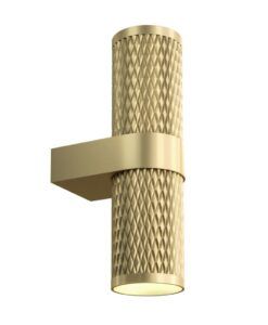 FOCUS Zweiflammige goldene Wandleuchte