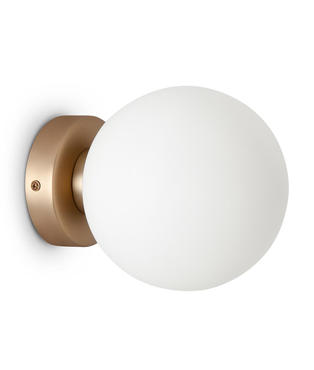 Goldene Wandleuchte Ø 15 cm BASIC FORM