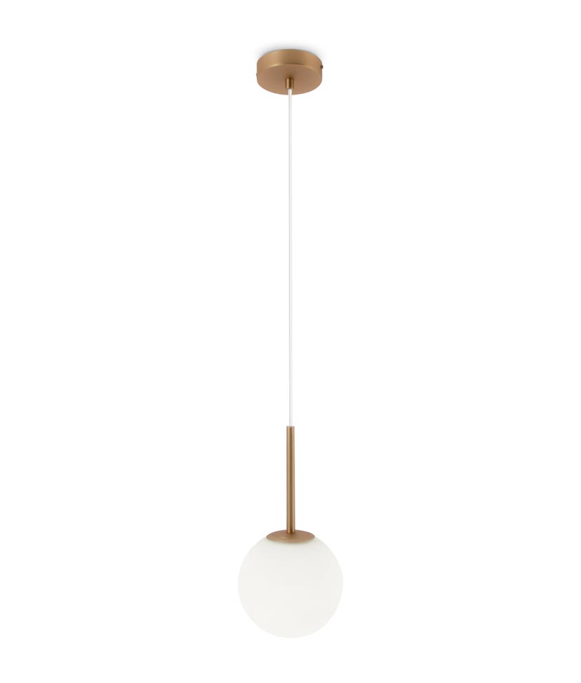 Goldfarbene Lampe Ø 15 cm BASIC FORM