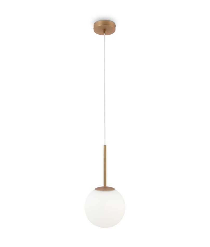 Goldfarbene Lampe Ø 18 cm BASIC FORM