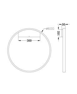 Große Wandleuchte Ø 60 cm RIM LED - Masse