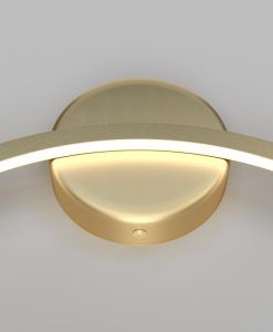 Große Wandleuchte messingfarben Ø 60 cm HALO LED - Details