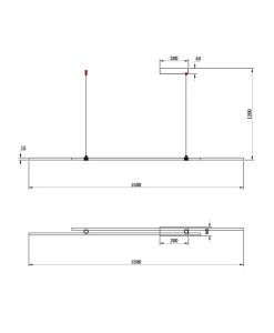 HALO LED neutrales Licht lineare Lampe - Masse