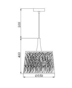 Lampe aus Holz und Weiß Ø 35 cm LANTERN - Masse