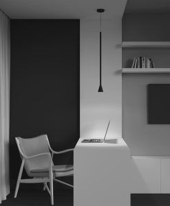 Lampe schwarz Ø 75 mm ARROW - Umgebung