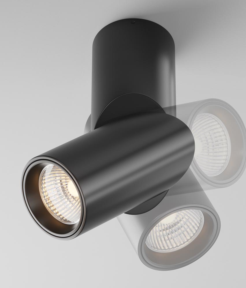 Lampe schwarz warmes Licht 3000K Ø 5 cm DAFNE LED - Details