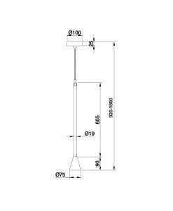 Lampe Ø 75 mm ARROW - Masse