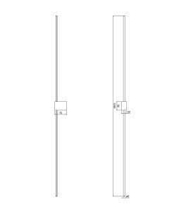 PARS LED schwarz-goldene Wandleuchte - Masse