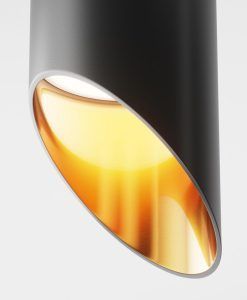 Schwarz-goldene Designlampe Ø 6 cm LIPARI - Details