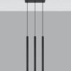 Schwarze Lampe 3 Leuchten PASTELO
