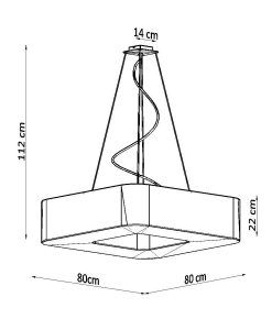 Lampe 80 cm URANO - Masse