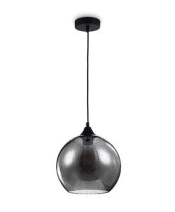 Schwarze Lampe mit Tröpfcheneffekt Ø 25 cm BERGEN