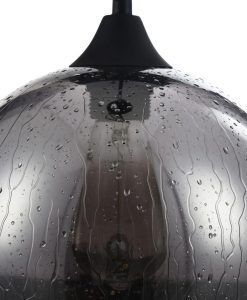 Schwarze Lampe mit Tröpfcheneffekt Ø 25 cm BERGEN - Details