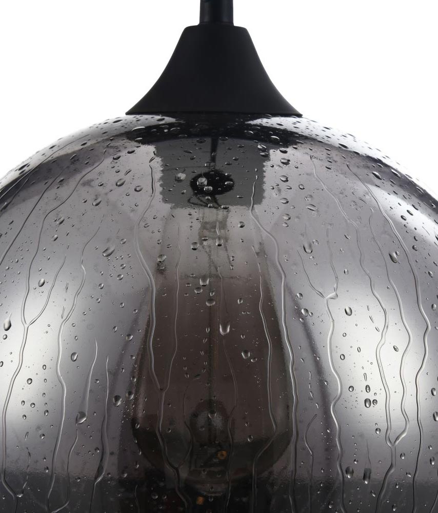 Schwarze Lampe mit Tröpfcheneffekt Ø 25 cm BERGEN - Details