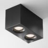 Schwarze Lampe mit zwei Lampen SLIM