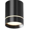 Schwarze Lampe Ø 79 mm ORLO LED