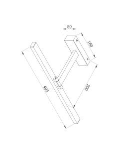 Wandleuchte 49 cm BRIS LED - Masse