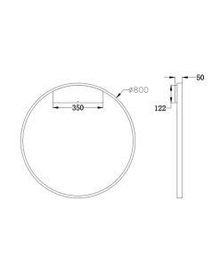 Wandleuchte groß Ø 80 cm RIM LED - Masse