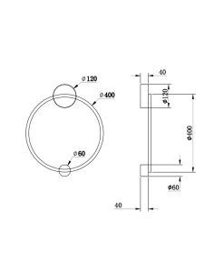 Wandleuchte messingfarben Ø 40 cm HALO LED - Masse
