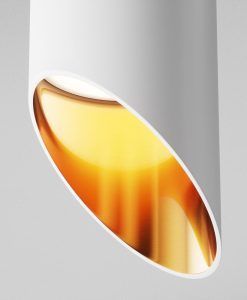 Weiß-goldene Design-Lampe Ø 6 cm LIPARI - Details