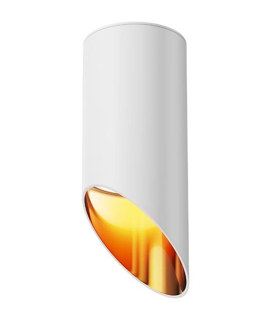 Weiß-goldene Lampe Ø 6 cm LIPARI