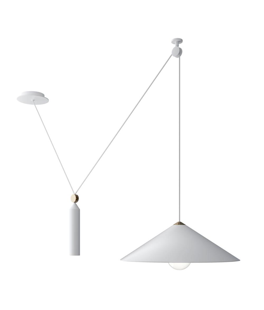 Weiße Lampe Ø 42 cm PESO