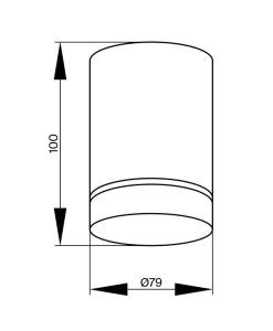 Weiße Lampe Ø 79 mm ORLO LED - Masse