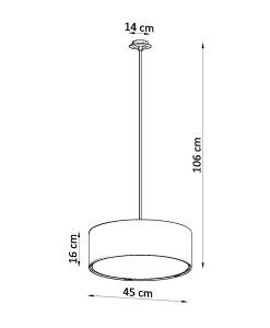 Weiße Leuchte Ø 45 cm ROLLO - Masse