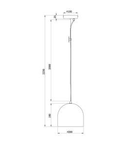 Zement-Lampe Ø 20 cm BRONI - Masse