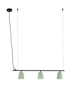 Lineare Lampe 3 grüne und schwarze Lichter STUDIO