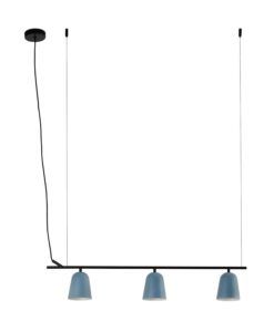 Lineare Lampe 3 Lichter blau und schwarz STUDIO