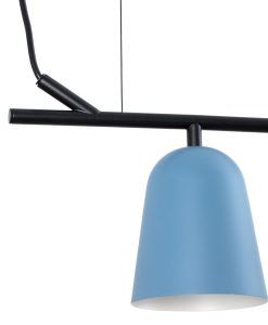 Lineare Lampe 3 Lichter blau und schwarz STUDIO - Details