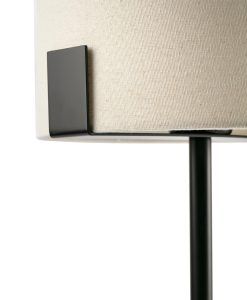 NILA schwarze und cremefarbene Tischlampe - Details