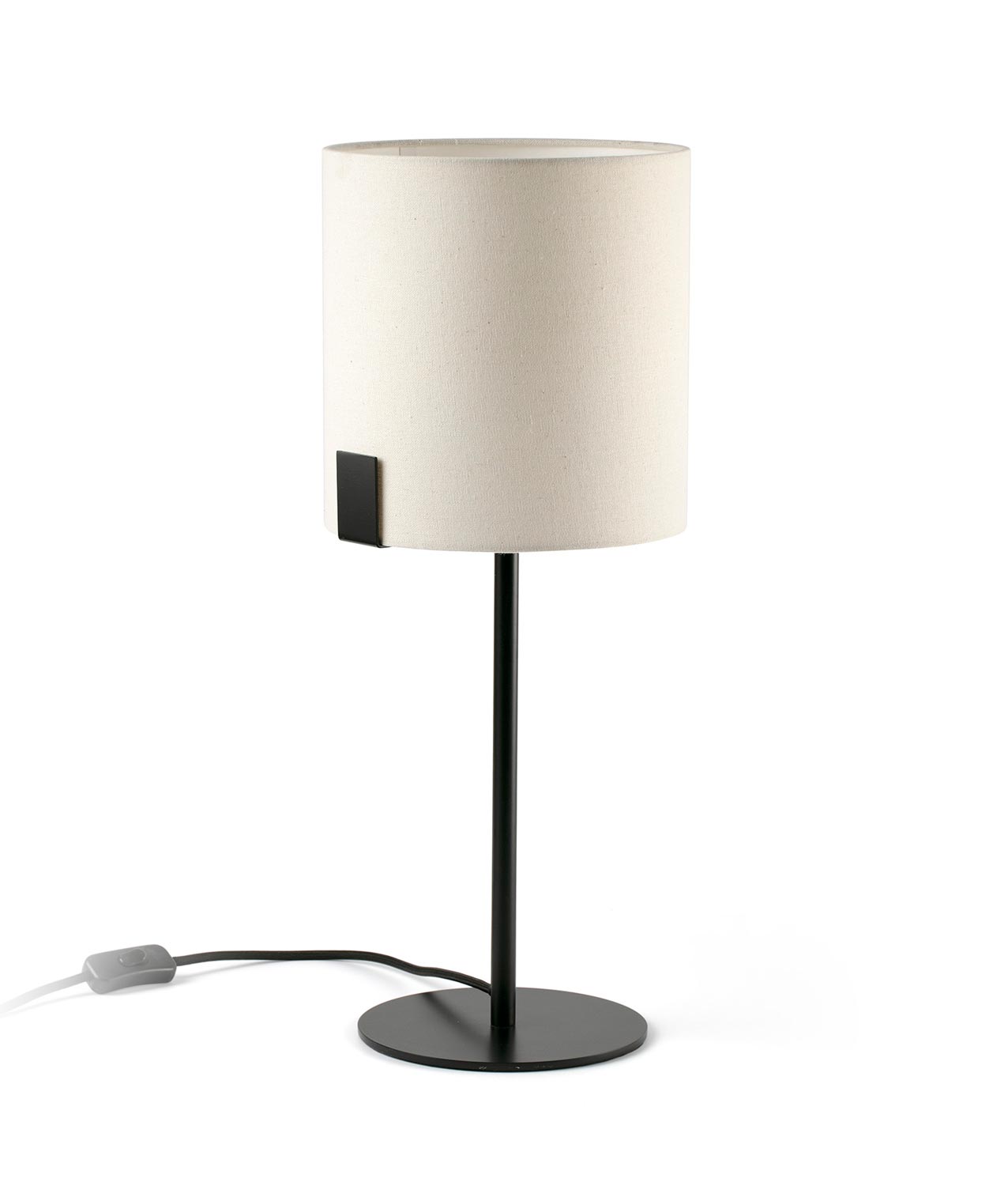NILA schwarze und cremefarbene Tischlampe