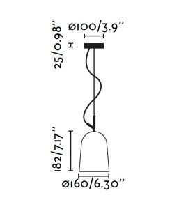 Pendelleuchte Ø16 cm STUDIO - Masse