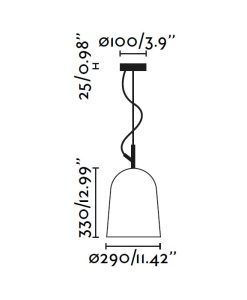 Pendelleuchte Ø29 cm STUDIO - Masse