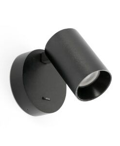 Schwarze Wandleuchte mit STAN-Schalter