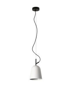 Weiße und schwarze Pendelleuchte Ø16 cm STUDIO
