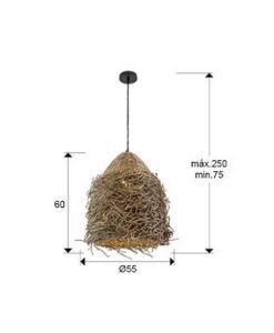 MAUI Seilpendelleuchte Ø 55 cm - Masse