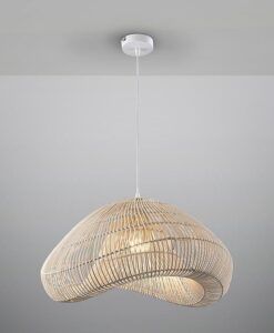 Pendelleuchte weiße Rattan-Pendelleuchte Ø 55 cm SABAH
